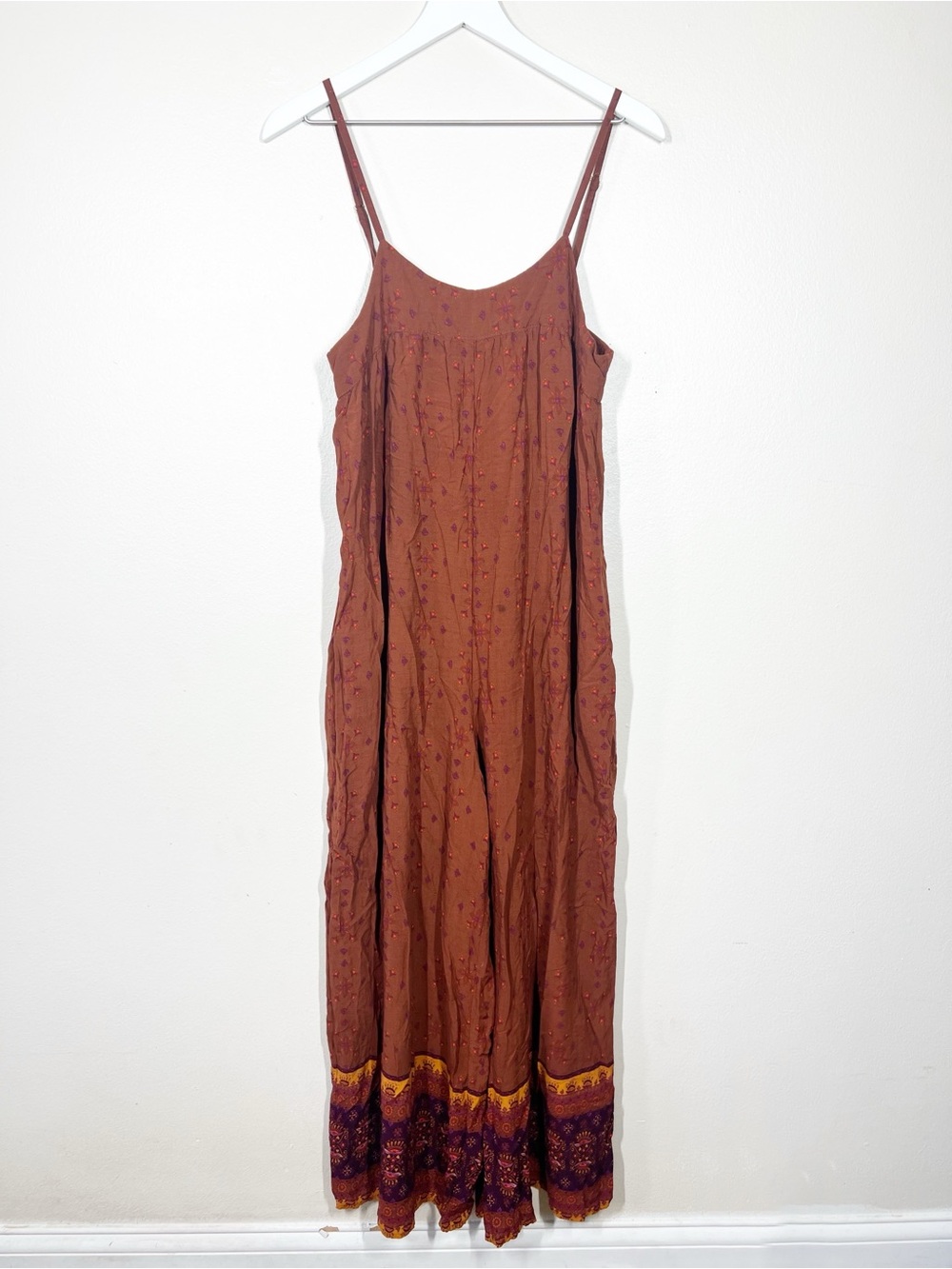 Natural life boho Womens Floral Miley oversized wide leg jumpsuit size small